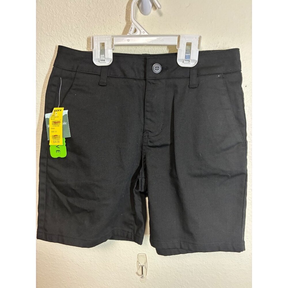 NWT RSQ Chino Shorts Summer Casual Preppy Boys Size 12 Black